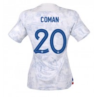 Frankrike Kingsley Coman #20 Bortatröja Kvinnor VM 2022 Korta ärmar